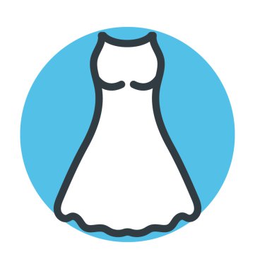 kadın elbise vektör simgesi