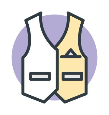 Yelek vektör simgesi