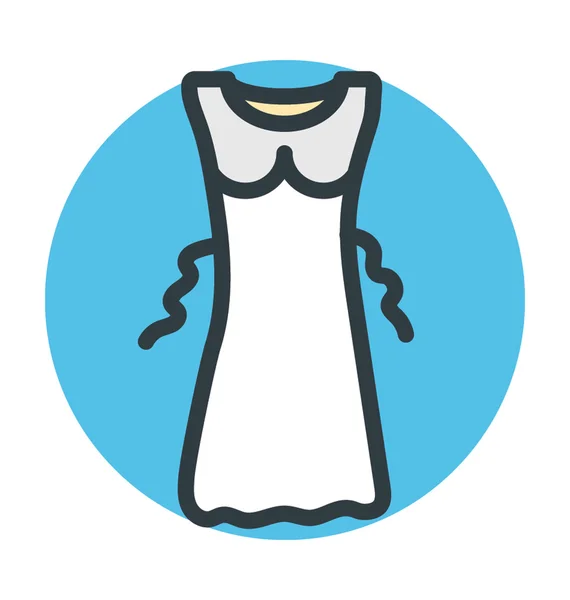 Mujer vestido vector icono — Vector de stock