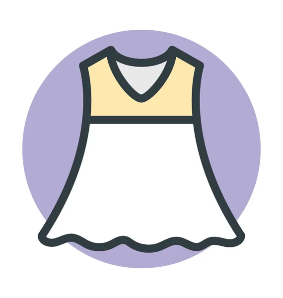 Mulheres vestido vetor ícone — Vetor de Stock