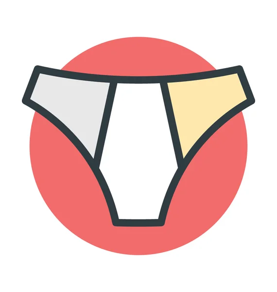 Underpants Vector Icon pantie, underpants, undergarments, underthings, undies, skivvies, garment, male clothes, garment, clothes, clothing, underclothing, underwear, knicker, — Stock Vector