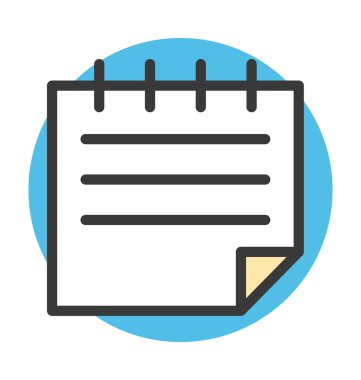 Metin sayfası vektör simgesi