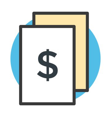 banknot vektör simgesi