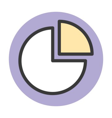 pasta grafiği vektör simgesi