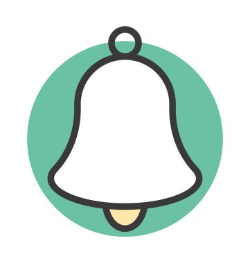 okul çan vektör simgesi