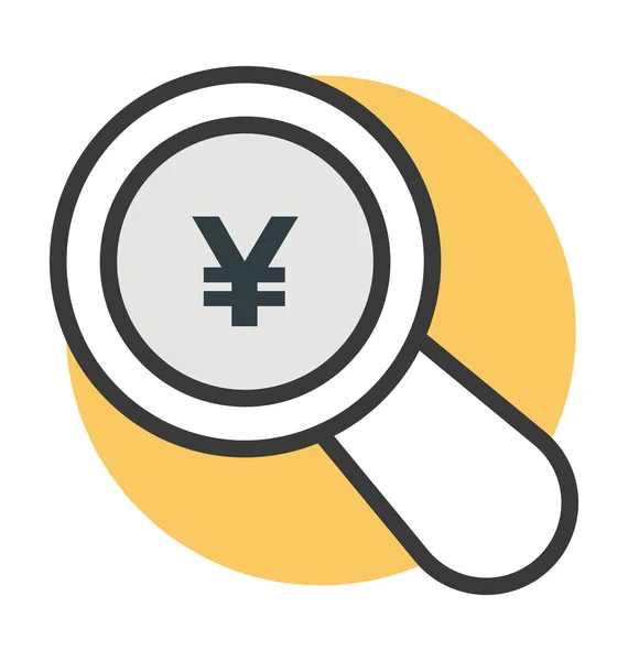 Chercher Yen Vector Icon — Image vectorielle