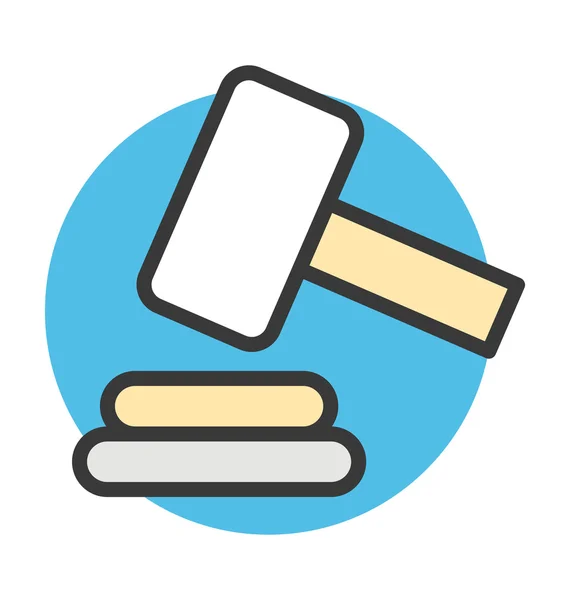 Gavel Vector Icon — Vector de stoc