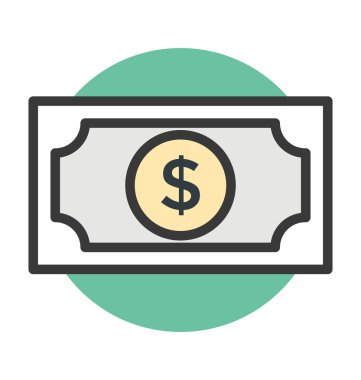 banknot vektör simgesi