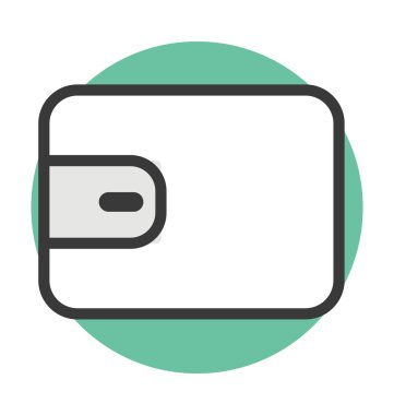 m-cüzdan vektör simgesi