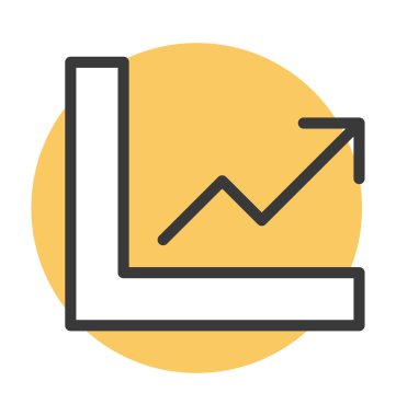 Grafik rapor vektör simgesi