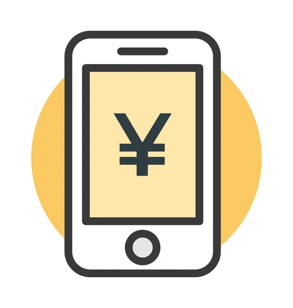 Icône vectorielle argent mobile — Image vectorielle