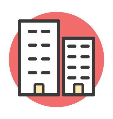 otel binası vektör simgesi