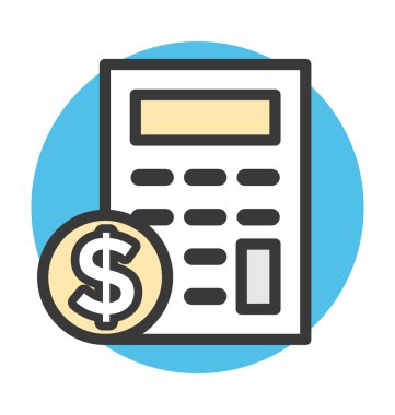 Hesap makinesi vektör simgesi