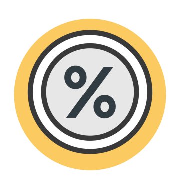 Yüzde vektör simgesi