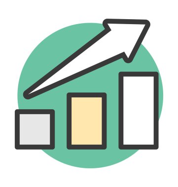 istatistik vektör simgesi