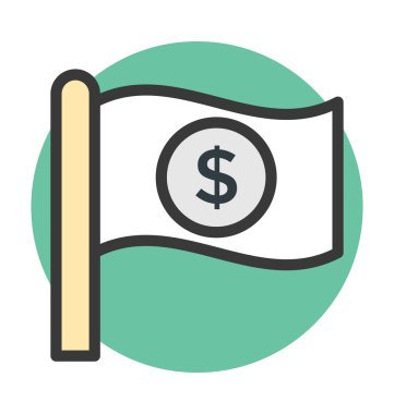 İş bayrak vektör simgesi