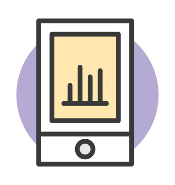 Mobil grafik vektör simgesi