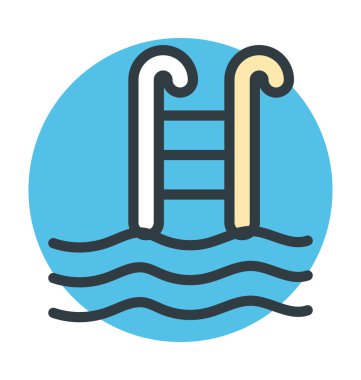 yüzme havuzu vektör simgesi