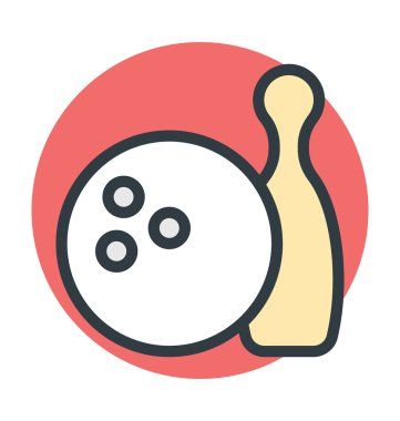 Bowling vektör simgesi