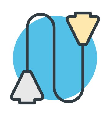 Atlama ipi vektör simgesi