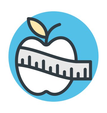 Sağlıklı beslenme vektör simgesi