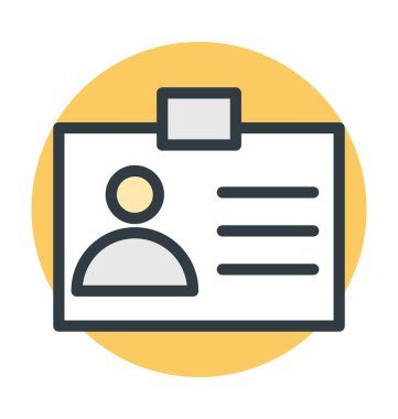 Kimlik kartı vektör simgesi