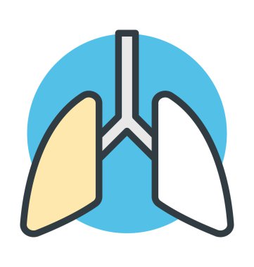 İnsan ciğerleri vektör simgesi