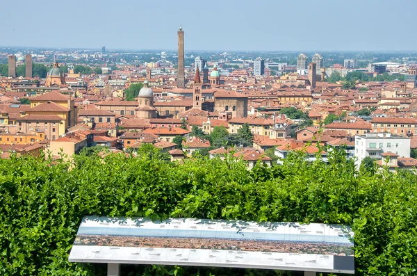 Панорамный знак Bologna tour aerial view sightsee emilia romagna — стоковое фото