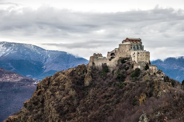 Сан-Мікеле абатство Sacra-ді - Валь Суза Авільяна - Турин - Piemo — стокове фото