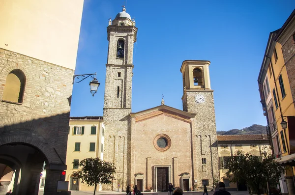 Bobbio duomo italy emilia romagna bell towers — Stock Photo, Image