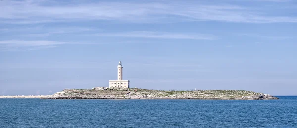 Vieste világítótorony sziget gargano puglia panorámás — Stock Fotó