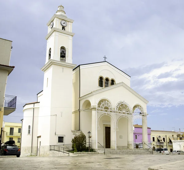Lesina Gargano Puglia İtalya beyaz kilise annunziata — Stok fotoğraf