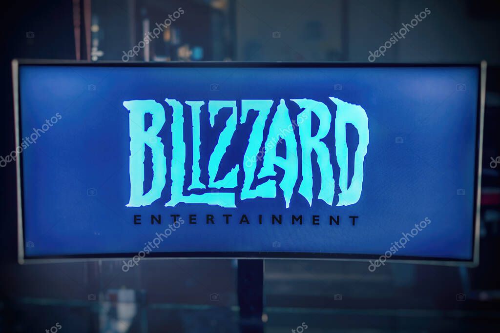 A monitor shows the logo of Blizzard Entertainment which is a software house producer of video games, famous for games as Warcraft, Diablo and Starcraft in Bologna, Italy, 10 March 20121
