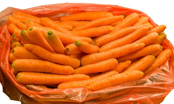 Gruppe Karotten weißer Hintergrund - Gemüsehändler — Stockfoto