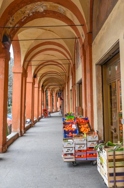 Portici di vía Saragozza - Bolonia — Foto de Stock