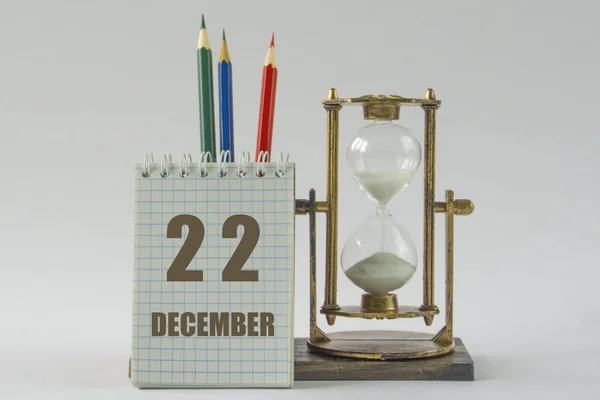Beyaz Arkaplan Üzerinde Aralık Erteleme Planlama Konsepti Zaman Yönetimi Ile — Stok fotoğraf