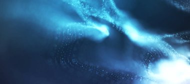 Soyut renkli dijital parçacıklar dalga boyası ve ışık arkaplanı, 3 boyutlu dalga çizgisi nokta arkaplan, çizgi dalga ışığı özel arkaplan efekti.