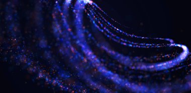 soyut teknoloji parçacıkları ağ arkaplanı