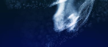 Soyut renkli dijital parçacıklar dalga boyası ve ışık arkaplanı, 3 boyutlu dalga çizgisi nokta arkaplan, çizgi dalga ışığı özel arkaplan efekti.