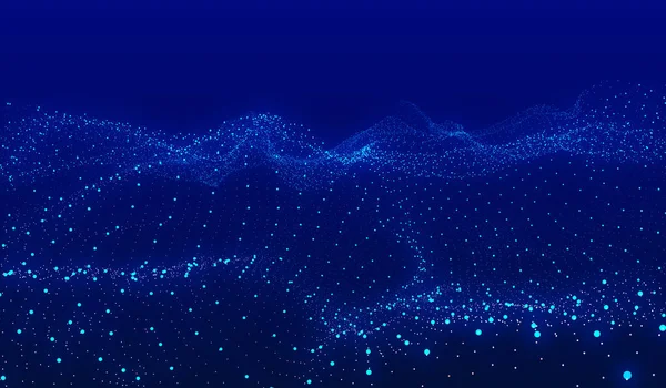 Волна Точек Плетеных Линий Абстрактный Фон Структура Подключения — стоковое фото