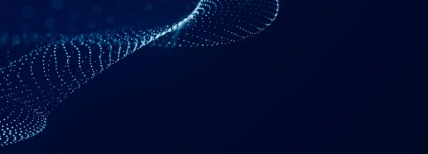 Волна Точек Плетеных Линий Абстрактный Фон Структура Подключения — стоковое фото