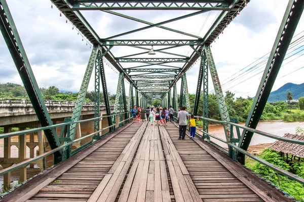 Pai Mae Hong Son Tayland Eski ahşap demiryolu köprüsü Pai District Mae Hong Son Eyaleti