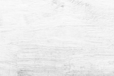 Eski beyaz ahşap boyalı ve yüzeyde çatlaklar var.