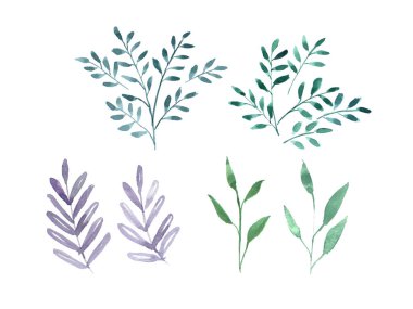 Beyaz arkaplanda suluboya resim bırakır