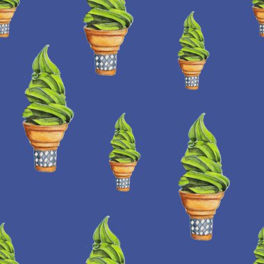 Green Tea Soft 'dan kusursuz Dondurma suluboya, Arka plan