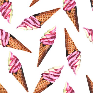 Strawberry Soft 'ın kusursuz dondurmalı suluboya, arka plan