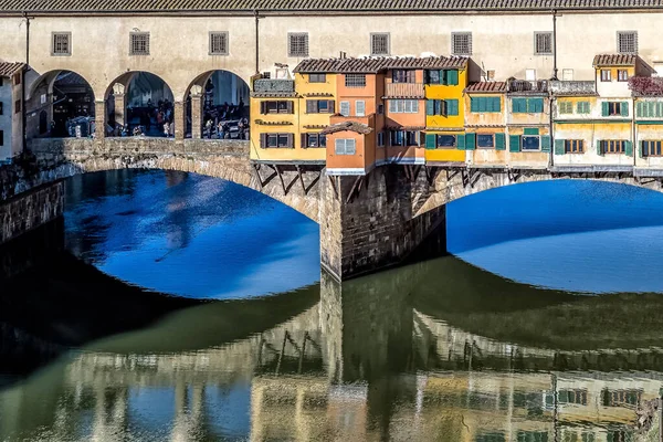 Флоренция Италия Января 2015 Вид Понте Веккьо Всю Красоту Тосканским — стоковое фото