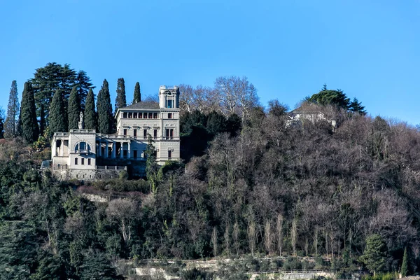 Como Itália Janeiro 2015 Arquitetura Cidade Como Sobre Lago Como — Fotografia de Stock