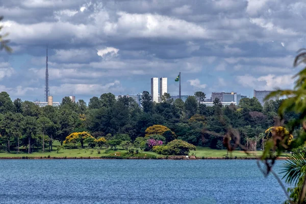 House Parliament Brazil City View Brasilia Seen Other Side Paranoa — Stock Photo, Image