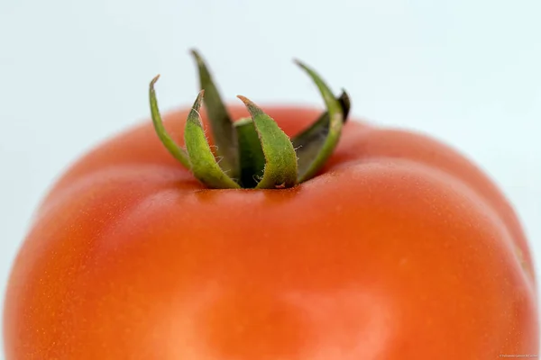 Partial Image Organic Tomato Seen Side Top Vegan Food Gastronomy — Stock Photo, Image